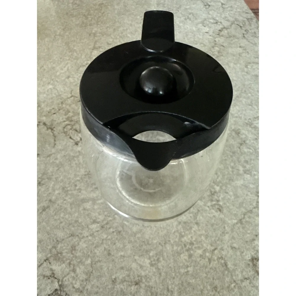 Cuisinart 12 Cup Glass Carafe Replacement Black Handle Lid Coffee Maker Part